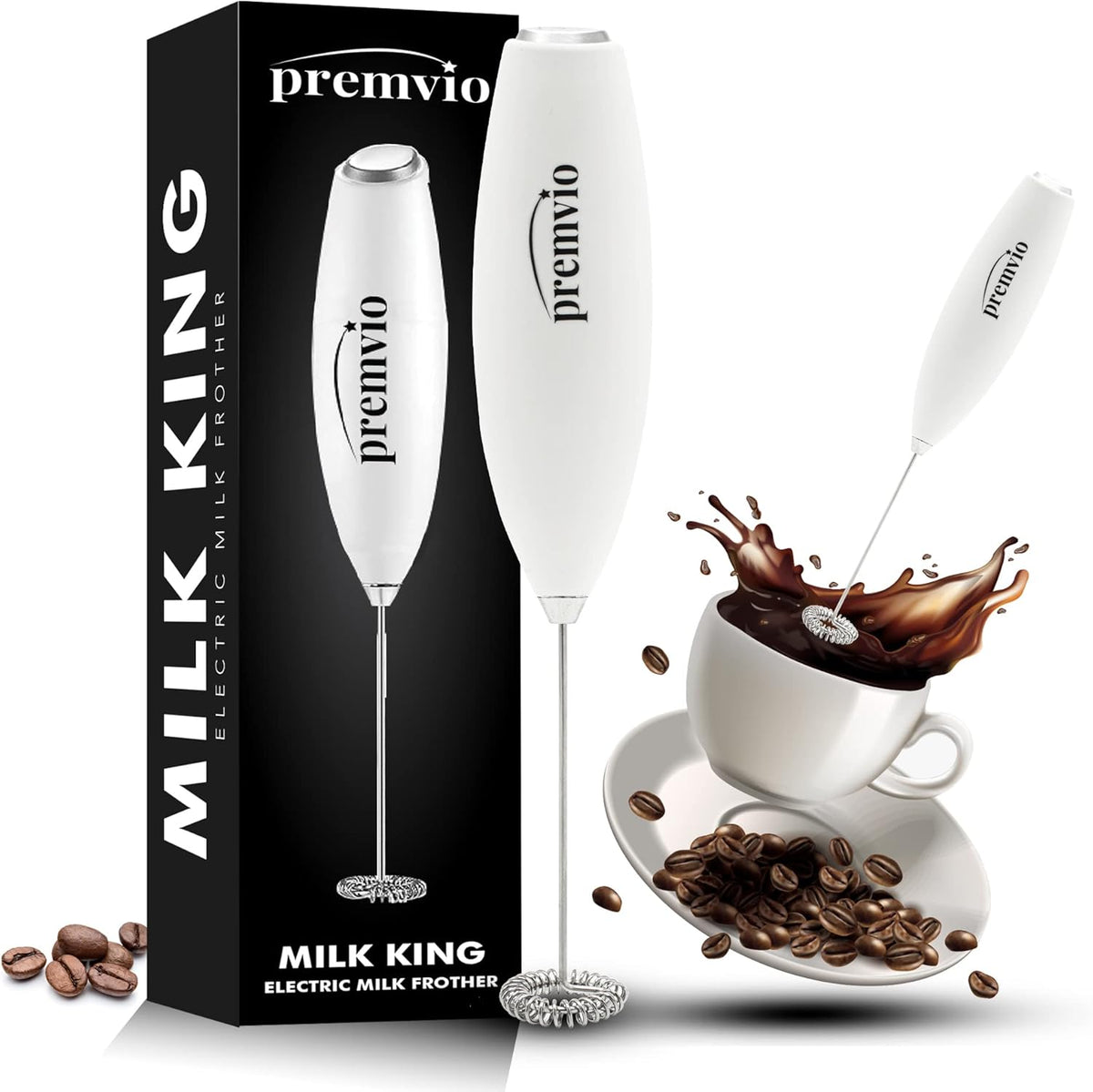 Premvio Milk Frother Battery Operated (Without Stand)