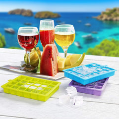 Premvio Ice Cube Trays 3 Pack with Funnel and Tong